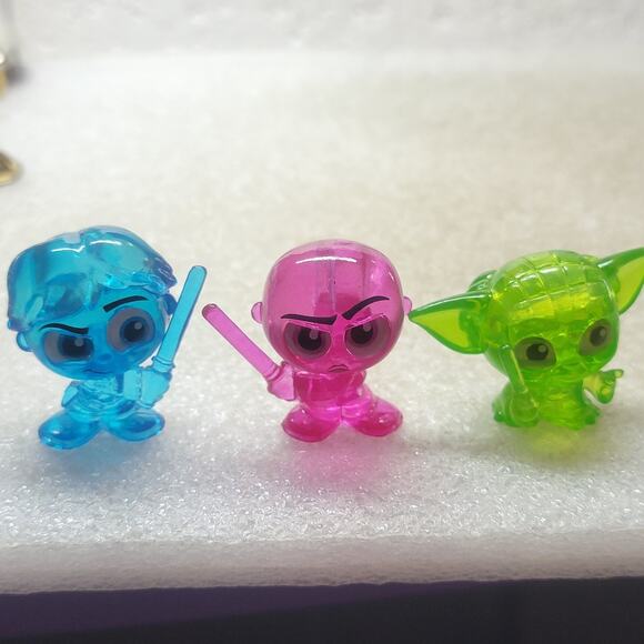 Star Wars Mini Figures Series 3 Exclusive Lightsaber Translucent Color Set Rare - Picture 8 of 13